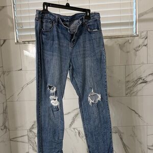Old navy boyfriend Blue Distressed Jeans
